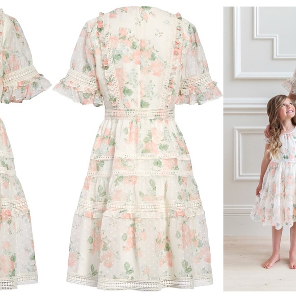 Rachel Parcell Mixed Lace Fit and Flare Dress NWT - Picture 2 of 3